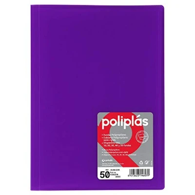 Imagen de Grafoplas 1155442 Carpeta de 50 Fundas, Color Violeta, Folio