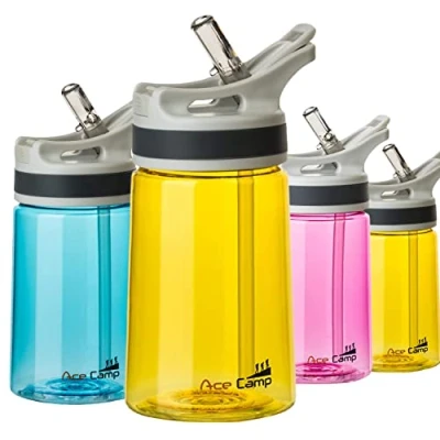 Imagen de AceCamp TRITAN Botella deportiva (350 ml, sin BPA I All Bebids Tapa salteadora, color amarillo