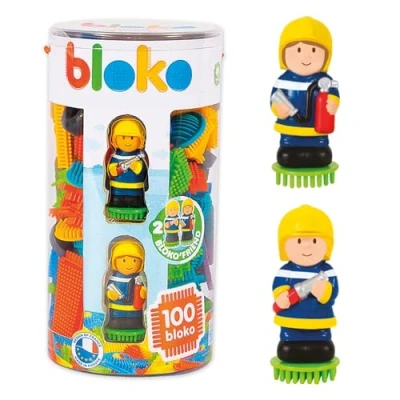 Imagen de BLOKO Tubo de 100 2 Figuras 3D Bomberos Desde 12 Meses Fabricado en Europa Juguete construcción 1 Edad 503667