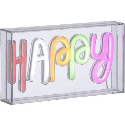 Imagen de JUST LIGHT. Lámpara de mesa LED Neon Happy, USB