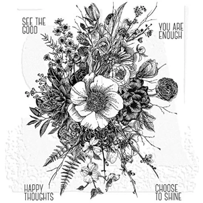 Imagen de Stampers Anonymous Glorious Garden mit Gitterblock Juego de Sellos Adhesivos, Caucho, Jardín Glorioso, talla única