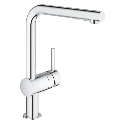 Imagen de GROHE Minta, Grifo de cocina (caño alto extraíble, forma en L, menor consumo agua), cromo, 30274000