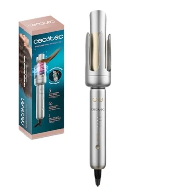 Imagen de Cecotec Rizador de Pelo Automático con Cable SurfCare Magic Waves Style. 41W, Revestimiento Cerámica y Turmalina, 32mm, 4 Temperaturas Ajustables, Punta Fría, Apagado Automático, Giratorio