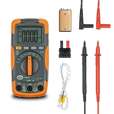 Imagen de SONEL CMM 10 Mutímetro digital profesional probador, probador electricista voltaje AC/DC 600V Resistencia/Capacidad/Frecuencia/Ciclo de trabajo/Temper