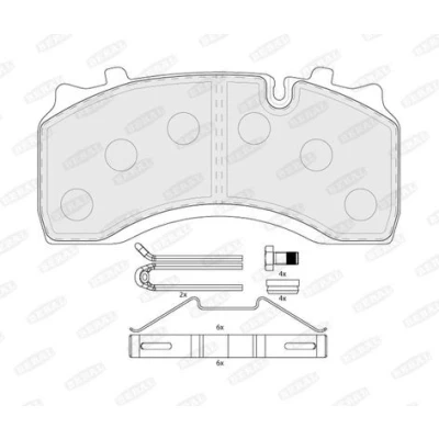 Imagen de BERAL BCV29142TK Juego de pastillas freno preparado para indicador desgaste con accesorios RENAULT TRUCKS: Midlum