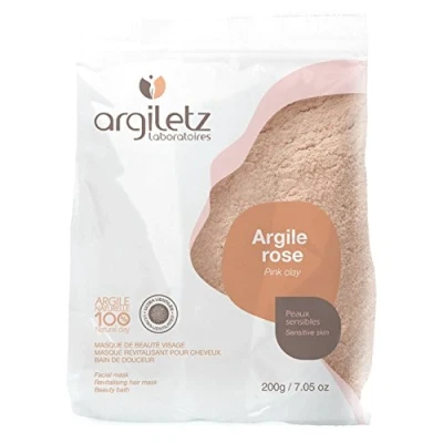 Imagen de Argiletz Máscara &amp; baño de arcilla rosa, 200 g Cara y Cabello para el pieles sensibles Color Transparente Rosa