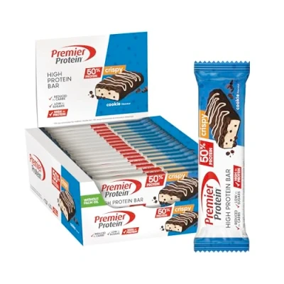 Imagen de Premier Protein High Bar Crispy Cookie 16 x 40 g Alto contenido en proteínas + Sin aceite de palma