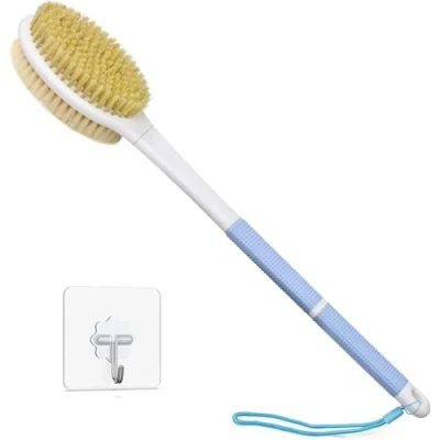 Imagen de Cepillo Ducha Espalda, Corporal Mango Largo 44cm, de Baño para Cepillar la Espalda en Húmedo o Seco