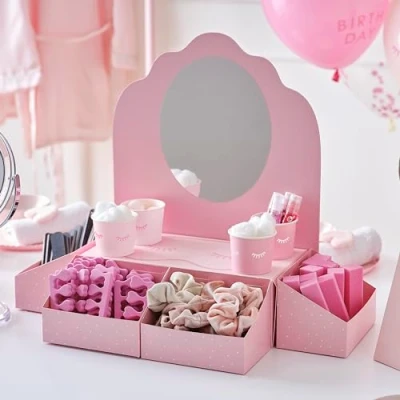 Imagen de Ginger Ray Estación de mimos rosa y soporte para golosinas con espejo decoración fiesta cumpleaños, Color (PAMP 215)
