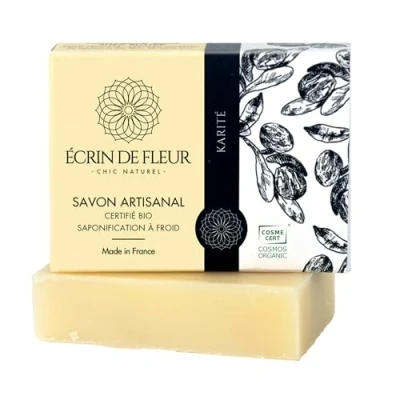 Imagen de Écrin de Fleur Jabón Karité, para Pieles Secas, Artesanal Orgánico, Saponificado en Frío, 1x90g