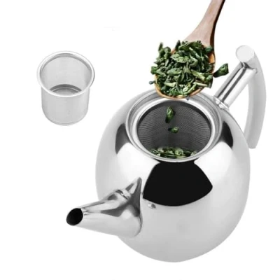 Imagen de Tetera Acero Inoxidable Con Infusor, Colador De Té Extraíble Para Hojas Sueltas(1500ml)
