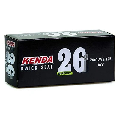 Imagen de Cámara de Aire para Bicicleta Kwick Seal Schrader 28 mm 26 x 1.9/2.125 Espeso 1 Antipinchazos con Autosellante Incorporado Negro Kenda