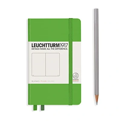 Imagen de LEUCHTTURM1917 357487 Libreta de notas Pocket (A6) tapas duras, 187 páginas numeradas, fresh green, lisa
