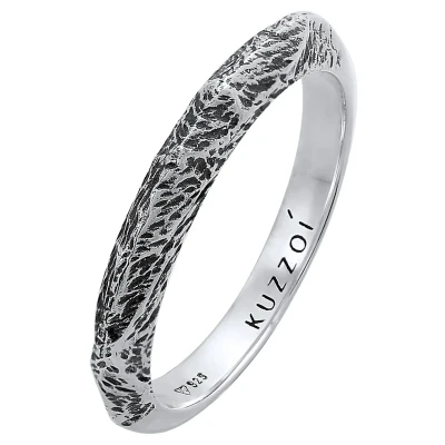 Imagen de Kuzzoi USED LOOK Anillo, Hombre, Talla: 62, Grau