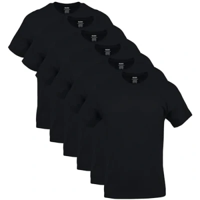Imagen de Gildan Camiseta para hombre, estilo G1100 (paquete de varias unidades), Negro (6 Medium