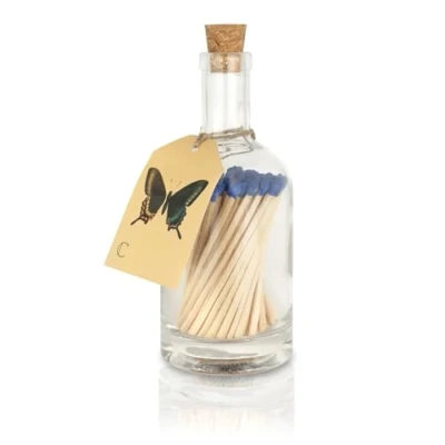 Imagen de Curator Home Luxury Match in a Bottle I Long Safety Matchches Stylish Butterfly Design