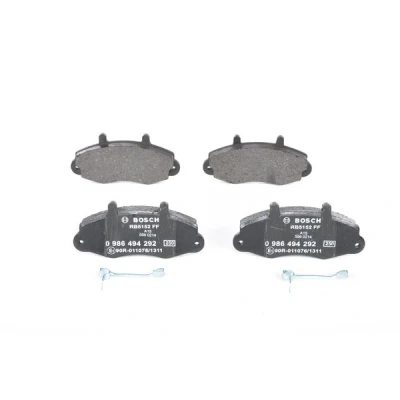 Imagen de BOSCH 0 986 494 292 Juego de pastillas freno Low Metallic con contacto avisador desgaste muelle FORD: Transit Mk4 Furgón