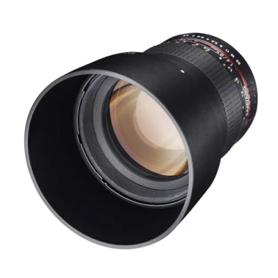 Imagen de Samyang F1111203102 Objetivo fotográfico DSLR para Nikon F Ae (Distancia Focal Fija 85mm, Apertura f/1.4 22 AS IF UMC, diámetro Filtro: 72mm), Negro