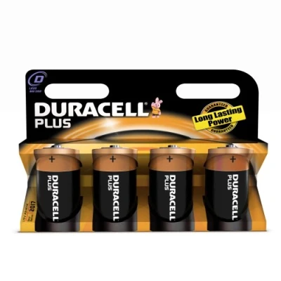 Imagen de Duracell Plus Pilas D/LR20 1,5 V Dx4 [importado de Reino Unido]