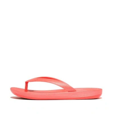 Imagen de Fitflop iQUSHION Kids Junior Shimmer Ergonomic Flip Flops, Chanclas, Coral Rosy, 32 EU