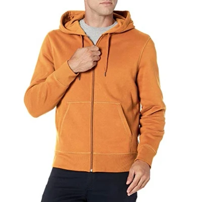 Imagen de Amazon Essentials Chaqueta de Felpa con Cremallera Completa (Disponible en Tallas Grandes y Largos Especiales) Hombre, Nuez Moscada, L