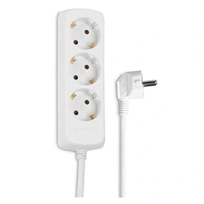 Imagen de Hama 00030569 limitador De tensión 3 salidas AC 230 V m Blanco Regleta (3 AC, V, 3500 W, m, Blanco, plástico)