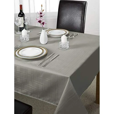 Imagen de Emma Barclay Mantel de Cuadros (152,4 x 213,3 cm), Color, Poliéster, Gris/Plateado, 60x84 (152x213cm)