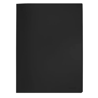 Imagen de Q CONNECT PP A4 380 micras 40 bolsillos negro con bolsillo frontal, archivador de documentos/tipo bolsillos/bolsillos abiertos tipo superior/índice N.a. / Pockets Material