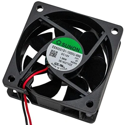 Imagen de Fan 12V DC 1,47W 60x60x25mm 39,9m3/h 4500U/Min Sunon EE60251S11000U999