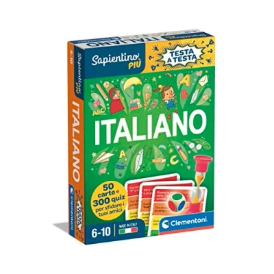 Imagen de Clementoni Sapientino più Cabeza Juego Educativo 6 Años, Quiz, Flashcards Italiano Made in Italy, Color (16439)