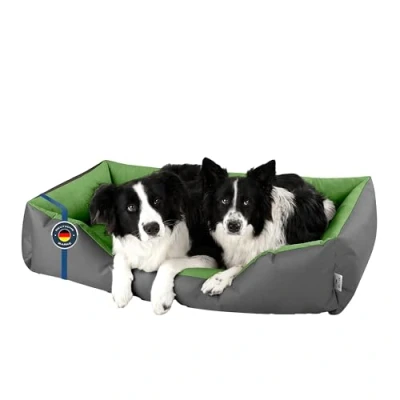 Imagen de BedDog LUPI colchón para Perro S hasta XXXL, 24 Colores, Cama Perro, sofá Cesta XXL Gris/Verde