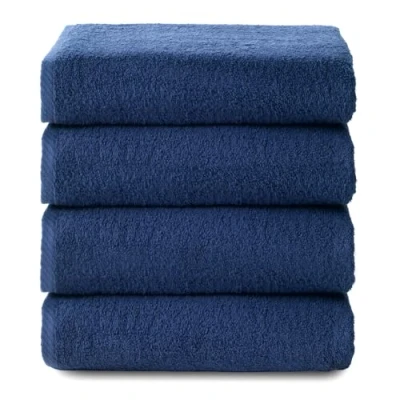 Imagen de Top Towel Plus Toallas baño 4 de Cara o Bidet 30x50 cms Algodon 100% Marino