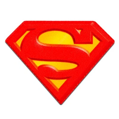 Imagen de Parches Superman &#039;Logo&#039; rojo 8 x 5 cm termoadhesivos bordados aplique para ropa