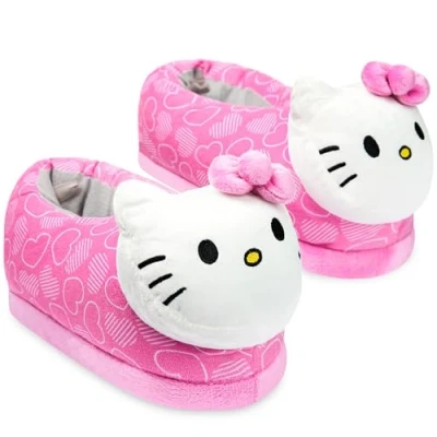 Imagen de Hello Kitty Zapatillas Casa 3D con Suela Antideslizante para Niña Regalos Niñas (Rosa, 32/33 EU)