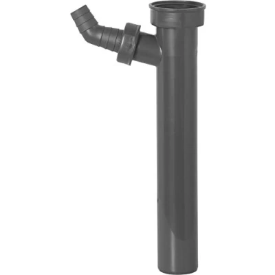 Imagen de Cornat Tubo de ajuste Reciclat, 1 1/2 pulgadas x 40 mm, 250 mm longitud, con conector para aparato, fabricado en plástico reciclado, Alemania, calidad/tubo sumergible sifón /