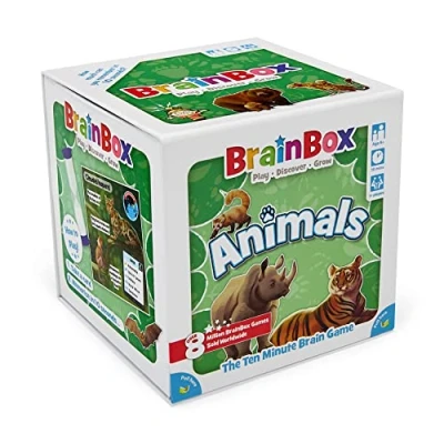 Imagen de Brainbox Animals (2022), Card Game, Ages 8+, 1+ Players, 10+ Minutes Playing Time