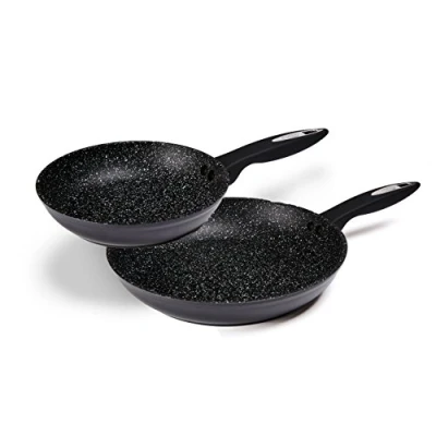 Imagen de Zyliss E980107 Ultimate Juego de Sartén 2 Piezas, 20/28cm, Aluminio Forjado, Negro, Revestimiento Antiadherente, Adecuado Para Inducción y Lavavajillas