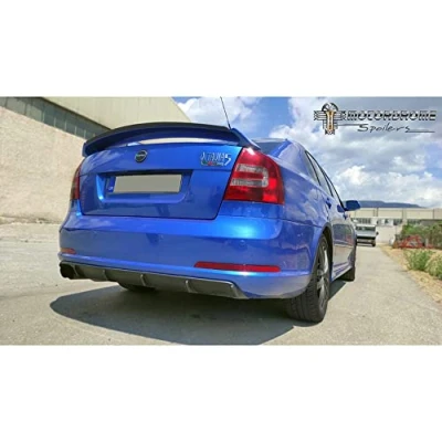 Imagen de Falda de Parachoques Trasero (difusor) Compatible con Skoda Octavia II RS Sedan/Kombi 2004 2008 (ABS)