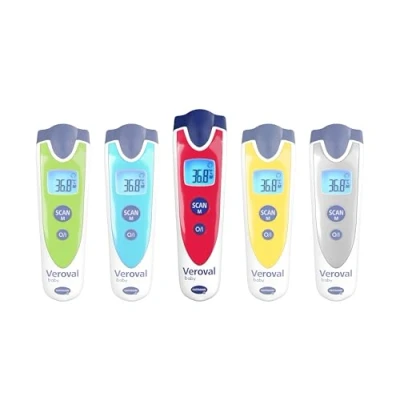 Imagen de VEROVAL Baby, Termómetro Infrarrojos 3 en 1, Digital para Bebés, Ideal Medir la Fiebre Casa, Medición Rápida y Precisa de Temperatura Corporal, sin Contacto, Color Rojo