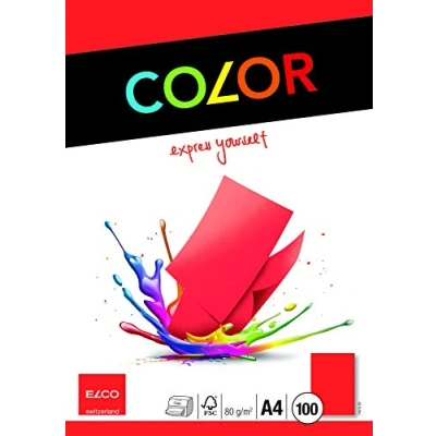 Imagen de Elco color Papel (100 hojas, 80 g/m², A4), rojo