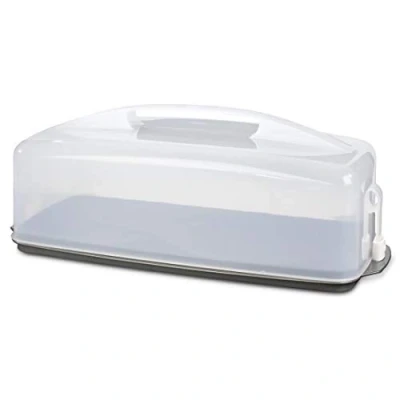 Imagen de Caja de Transporte para Tartas Xavax (Cuadrada, Apta lavavajillas, con Tapa y asa), Color Negro.