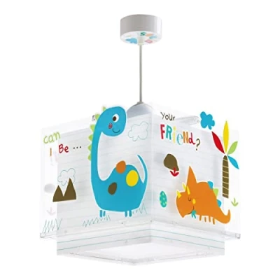 Imagen de Dalber Lámpara Infantil de Techo Colgante Dinosaurios Dinos E27, Multicolor
