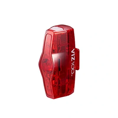 Imagen de CatEye Viz 100 Luz Trasera para Bicicleta: compacta, lúmenes, Recargable por USB, Seguridad de Ciclismo Urbano, Color Negro