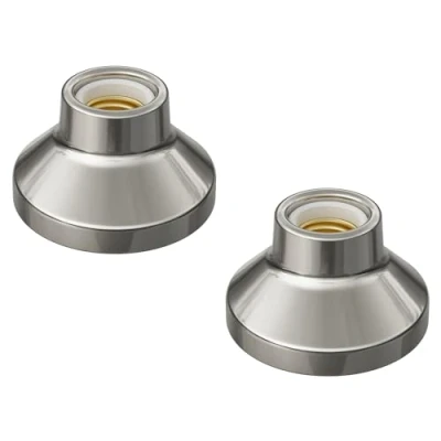 Imagen de ledscom.de 2 unid. plafón/portalámpara ELEKTRA, porcelana, plata brillante, 1x E27 máx. 300W