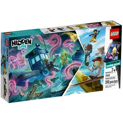 Imagen de LEGO Hidden Side Camaronero Encallado Juguete de construcción con realidad aumentada, incluye barco pesca y un cocodrilo, Novedad 2019 (70419)