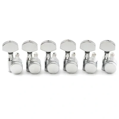 Imagen de Musiclily Pro 6 en línea 1 Pin Clavijas de Afinación Bloqueo Guitarra Clavijeros Bloqueantes para Eléctrica tipo SQ Strat Tele, Cromado