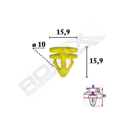 Imagen de ROMIX C70627 Clip, listón FORD: Focus Mk1 Hatchback, C Max 2, Galaxy MPV