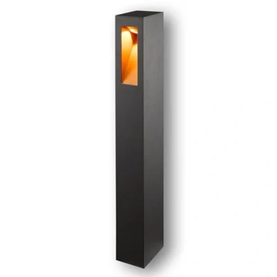 Imagen de LED Lámpara para exterior &#039;Jenke&#039; (Moderno) en Negro hecho de Aluminio (1 llama,) Lucande iluminación senderos, baliza, farola