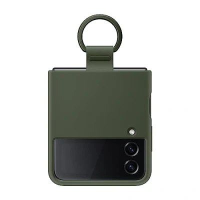 Imagen de Funda De Silicona Con Anillo Samsung Kaki Para Galaxy Z Flip4