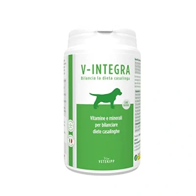 Imagen de V INTEGRA Perro Cachorro Suplemento Completo Rico en vitaminas y minerales para la Dieta casera Barf de los Perros 200g Made in Italy
